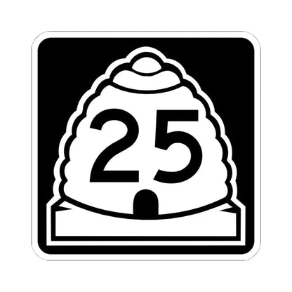 Utah 25 (Utah) (Road Sign) STICKER Vinyl Kiss-Cut Decal 6 Inch White - The Sticker Space