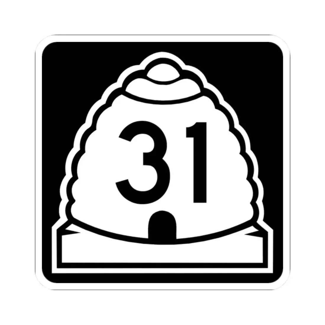 Utah 31 (Utah) (Road Sign) STICKER Vinyl Kiss-Cut Decal 2 Inch White - The Sticker Space