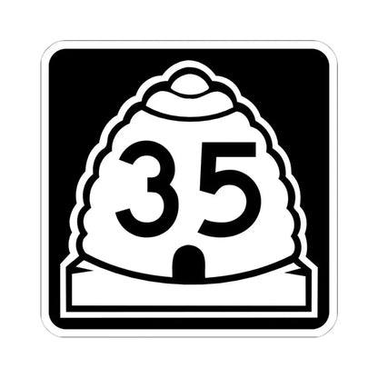 Utah 35 (Utah) (Road Sign) STICKER Vinyl Kiss-Cut Decal 6 Inch White - The Sticker Space