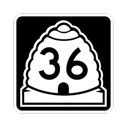 Utah 36 (Utah) (Road Sign) STICKER Vinyl Kiss-Cut Decal 4 Inch White - The Sticker Space