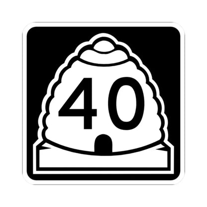 Utah 40 (Utah) (Road Sign) STICKER Vinyl Kiss-Cut Decal 2 Inch White - The Sticker Space