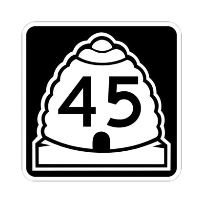 Utah 45 (Utah) (Road Sign) STICKER Vinyl Kiss-Cut Decal 6 Inch White - The Sticker Space