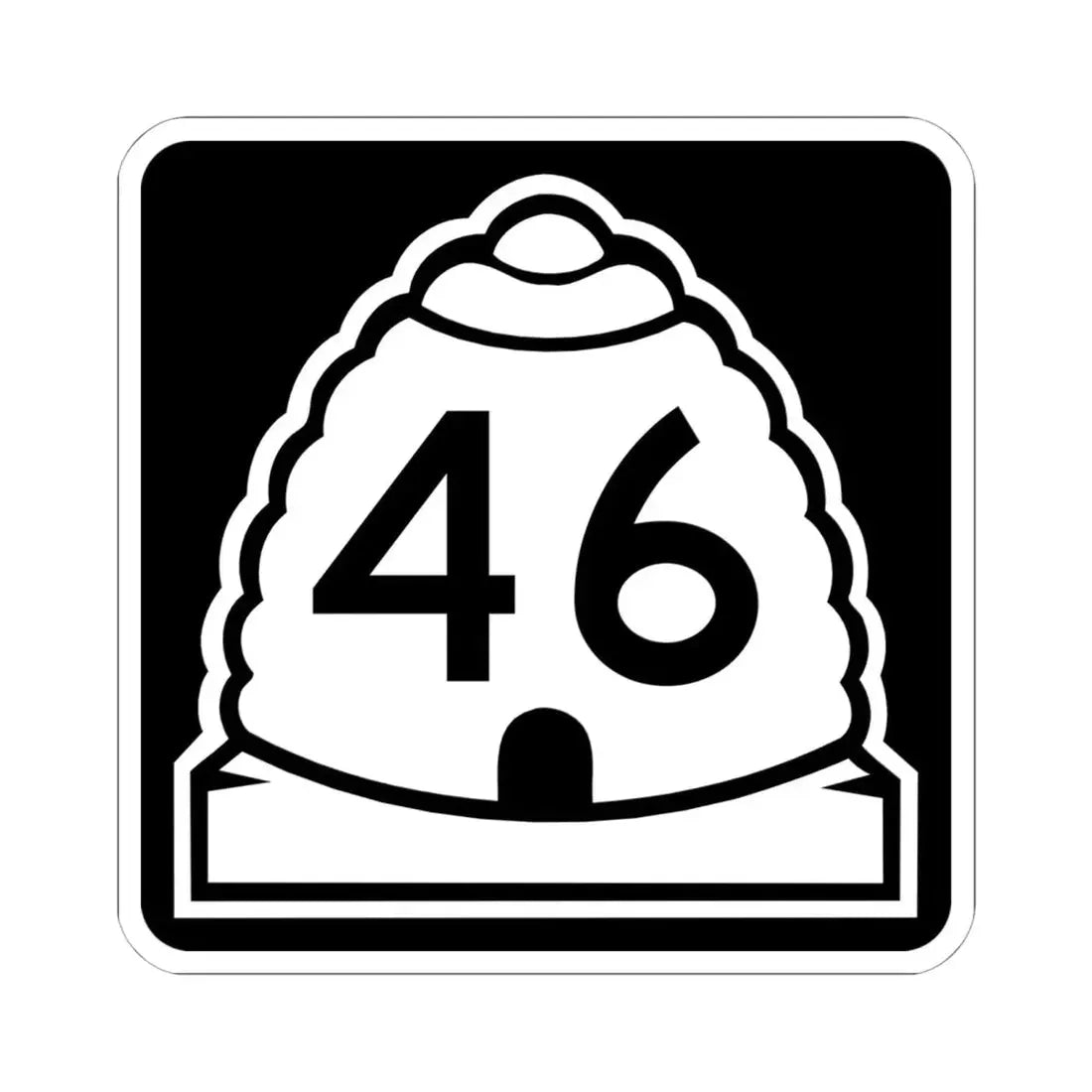 Utah 46 (Utah) (Road Sign) STICKER Vinyl Kiss-Cut Decal 6 Inch White - The Sticker Space