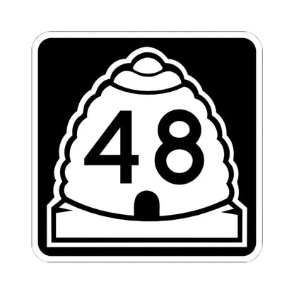 Utah 48 (Utah) (Road Sign) STICKER Vinyl Kiss-Cut Decal 6 Inch White - The Sticker Space