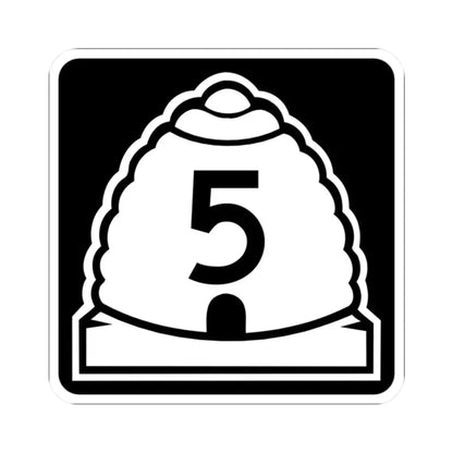 Utah 5 (Utah) (Road Sign) STICKER Vinyl Kiss-Cut Decal 2 Inch White - The Sticker Space