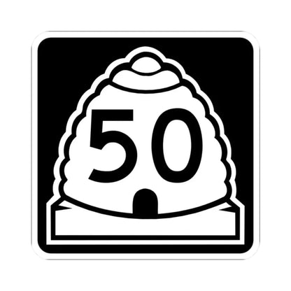 Utah 50 (Utah) (Road Sign) STICKER Vinyl Kiss-Cut Decal 2 Inch White - The Sticker Space