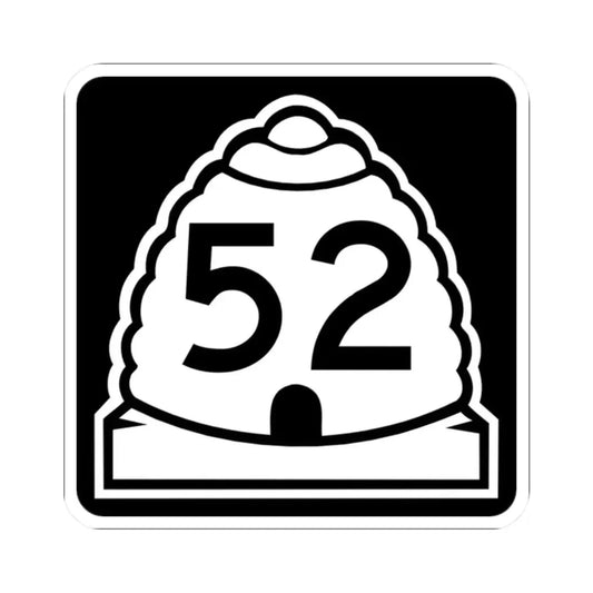 Utah 52 (Utah) (Road Sign) STICKER Vinyl Kiss-Cut Decal 2 Inch White - The Sticker Space