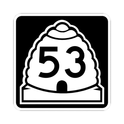 Utah 53 (Utah) (Road Sign) STICKER Vinyl Kiss-Cut Decal 3 Inch White - The Sticker Space
