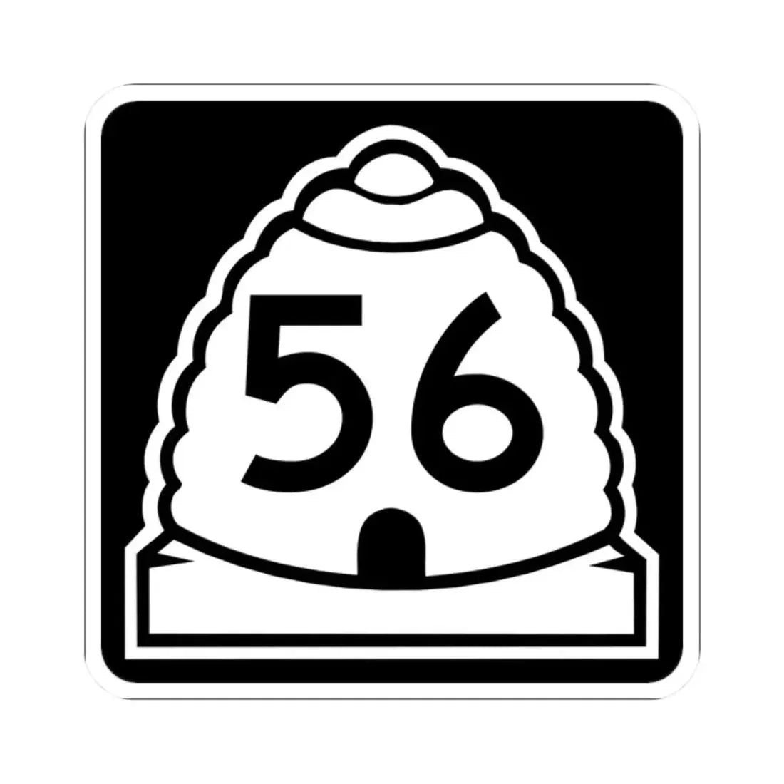 Utah 56 (Utah) (Road Sign) STICKER Vinyl Kiss-Cut Decal 2 Inch White - The Sticker Space