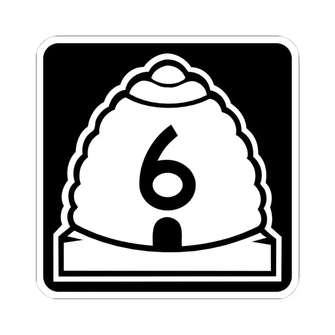 Utah 6 (Utah) (Road Sign) STICKER Vinyl Kiss-Cut Decal 4 Inch White - The Sticker Space