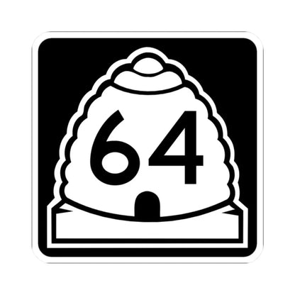 Utah 64 (Utah) (Road Sign) STICKER Vinyl Kiss-Cut Decal 2 Inch White - The Sticker Space
