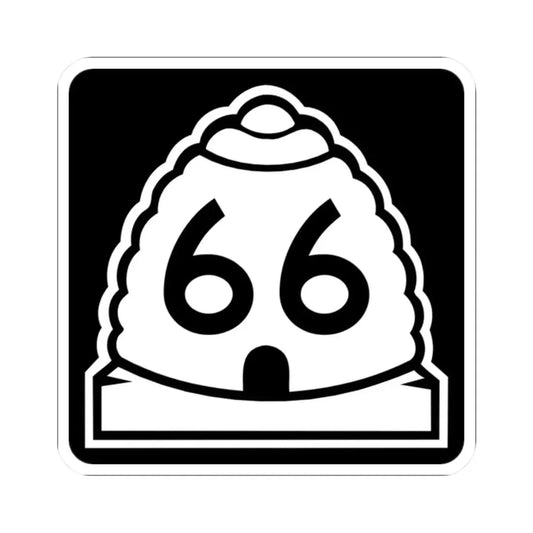 Utah 66 (Utah) (Road Sign) STICKER Vinyl Kiss-Cut Decal 2 Inch White - The Sticker Space
