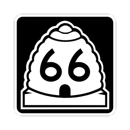 Utah 66 (Utah) (Road Sign) STICKER Vinyl Kiss-Cut Decal 4 Inch White - The Sticker Space