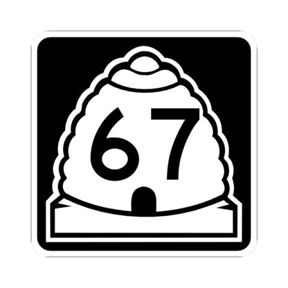 Utah 67 (Utah) (Road Sign) STICKER Vinyl Kiss-Cut Decal 2 Inch White - The Sticker Space