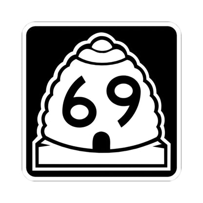 Utah 69 (Utah) (Road Sign) STICKER Vinyl Kiss-Cut Decal 3 Inch White - The Sticker Space