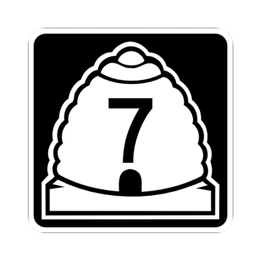 Utah 7 (Utah) (Road Sign) STICKER Vinyl Kiss-Cut Decal 2 Inch White - The Sticker Space