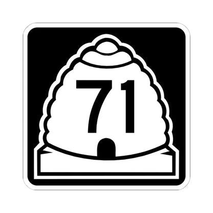 Utah 71 (Utah) (Road Sign) STICKER Vinyl Kiss-Cut Decal 6 Inch White - The Sticker Space