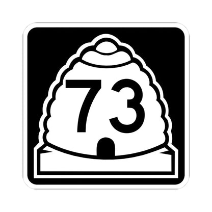 Utah 73 (Utah) (Road Sign) STICKER Vinyl Kiss-Cut Decal 3 Inch White - The Sticker Space