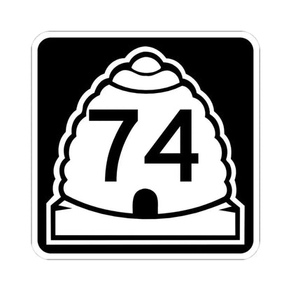 Utah 74 (Utah) (Road Sign) STICKER Vinyl Kiss-Cut Decal 4 Inch White - The Sticker Space