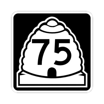 Utah 75 (Utah) (Road Sign) STICKER Vinyl Kiss-Cut Decal 6 Inch White - The Sticker Space