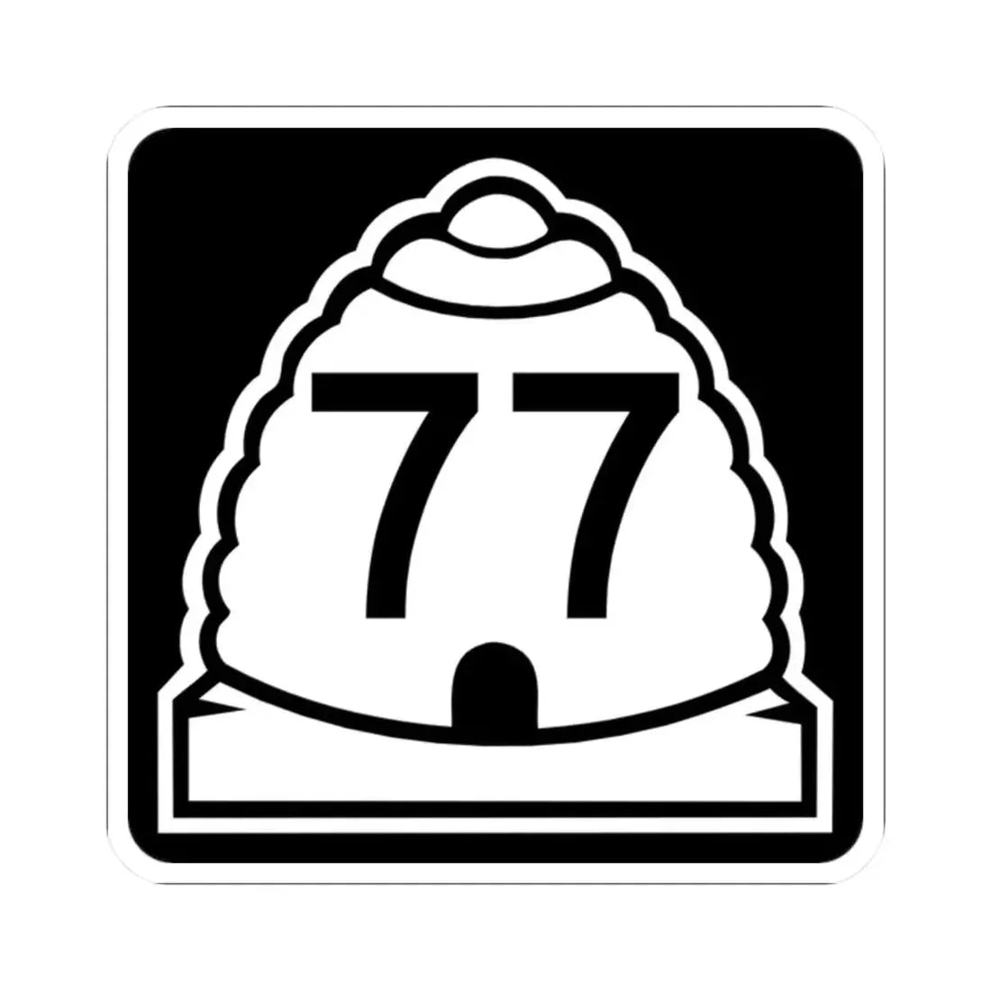 Utah 77 (Utah) (Road Sign) STICKER Vinyl Kiss-Cut Decal 2 Inch White - The Sticker Space