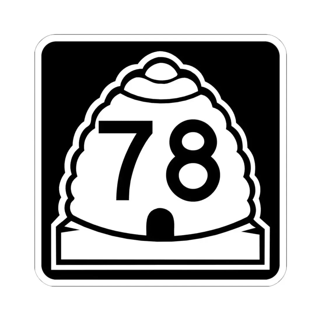 Utah 78 (Utah) (Road Sign) STICKER Vinyl Kiss-Cut Decal 6 Inch White - The Sticker Space