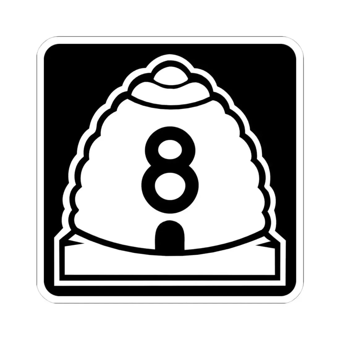 Utah 8 (Utah) (Road Sign) STICKER Vinyl Kiss-Cut Decal 4 Inch White - The Sticker Space