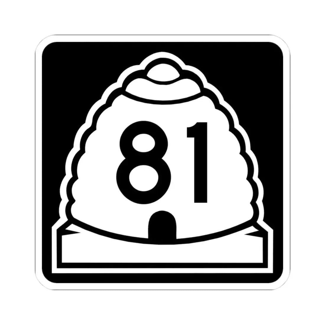Utah 81 (Utah) (Road Sign) STICKER Vinyl Kiss-Cut Decal 3 Inch White - The Sticker Space