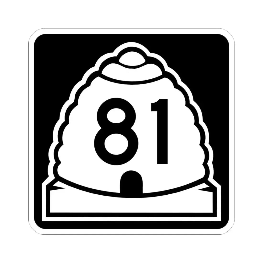 Utah 81 (Utah) (Road Sign) STICKER Vinyl Kiss-Cut Decal 4 Inch White - The Sticker Space