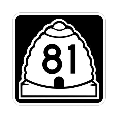 Utah 81 (Utah) (Road Sign) STICKER Vinyl Kiss-Cut Decal 4 Inch White - The Sticker Space
