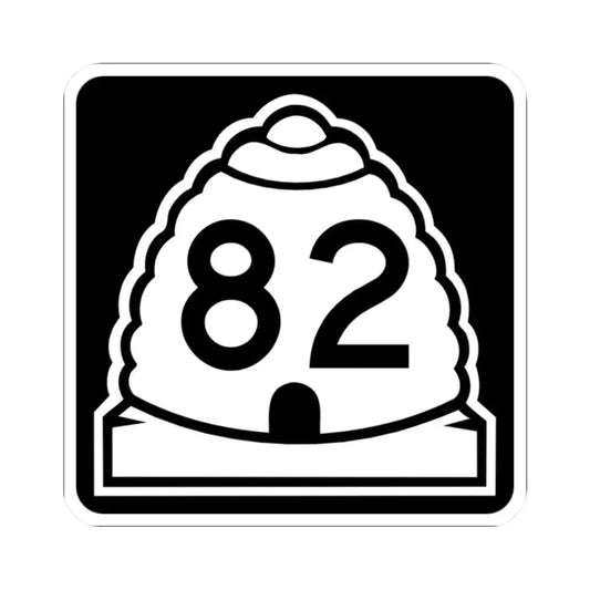 Utah 82 (Utah) (Road Sign) STICKER Vinyl Kiss-Cut Decal 2 Inch White - The Sticker Space