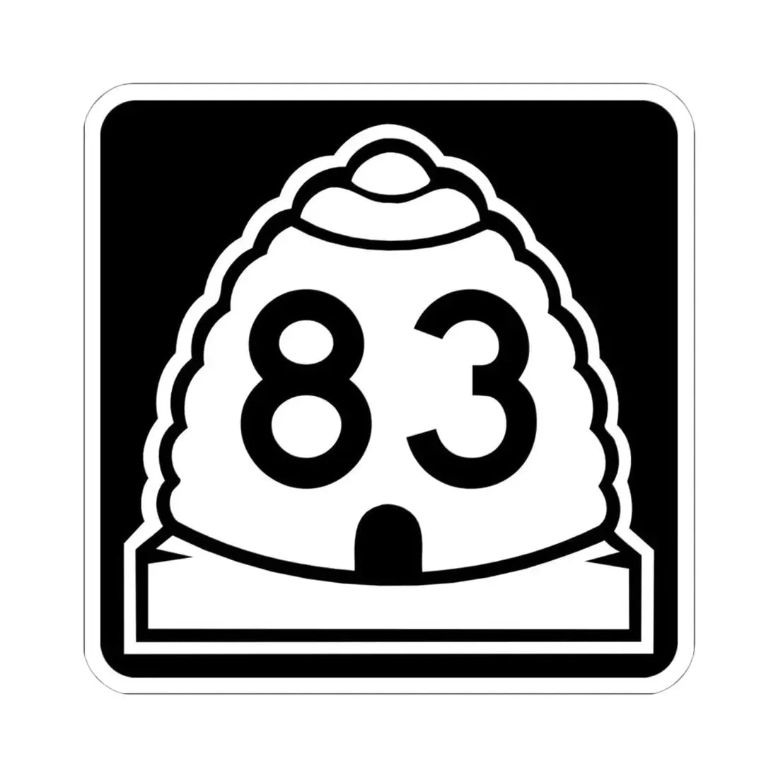 Utah 83 (Utah) (Road Sign) STICKER Vinyl Kiss-Cut Decal 6 Inch White - The Sticker Space