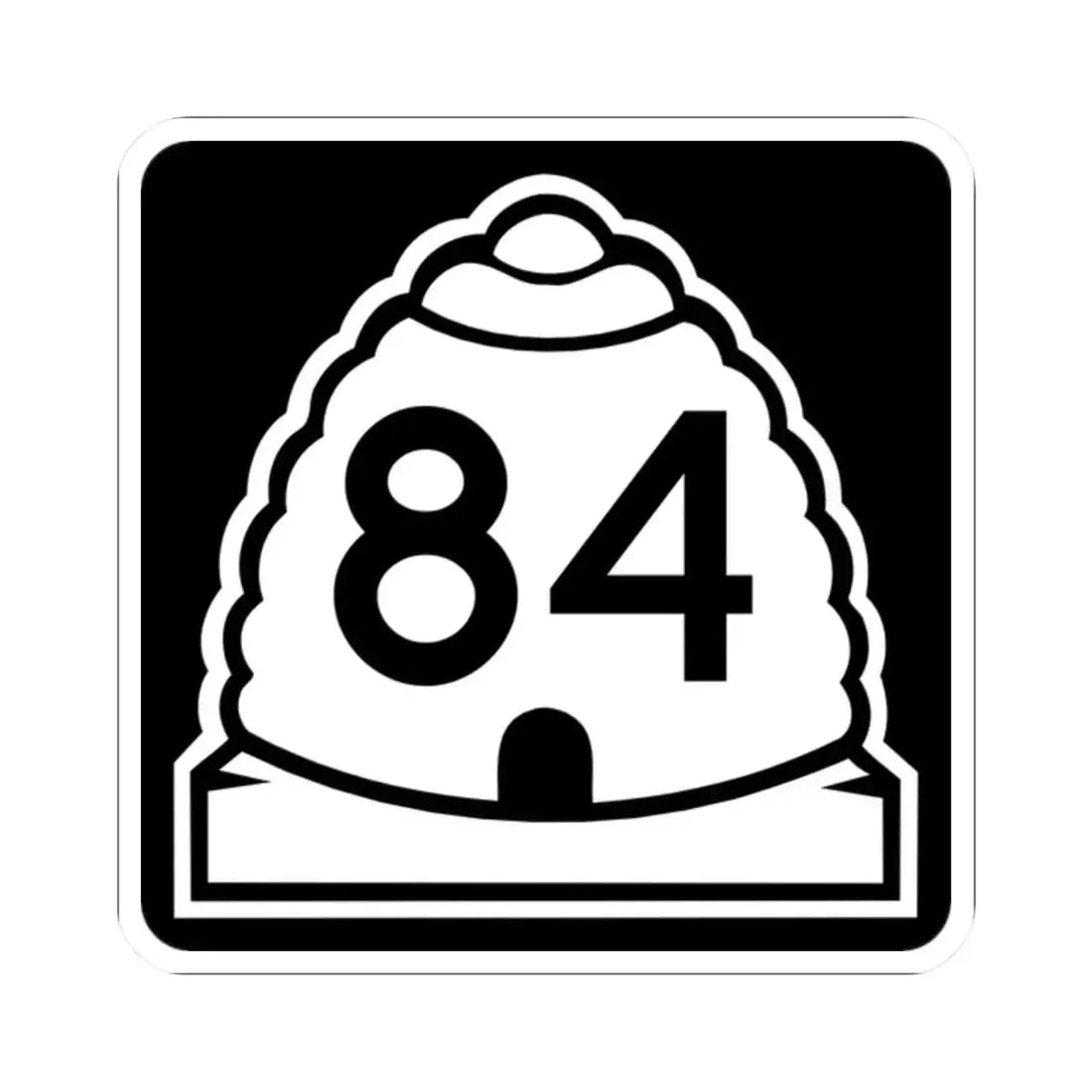 Utah 84 (Utah) (Road Sign) STICKER Vinyl Kiss-Cut Decal 2 Inch White - The Sticker Space