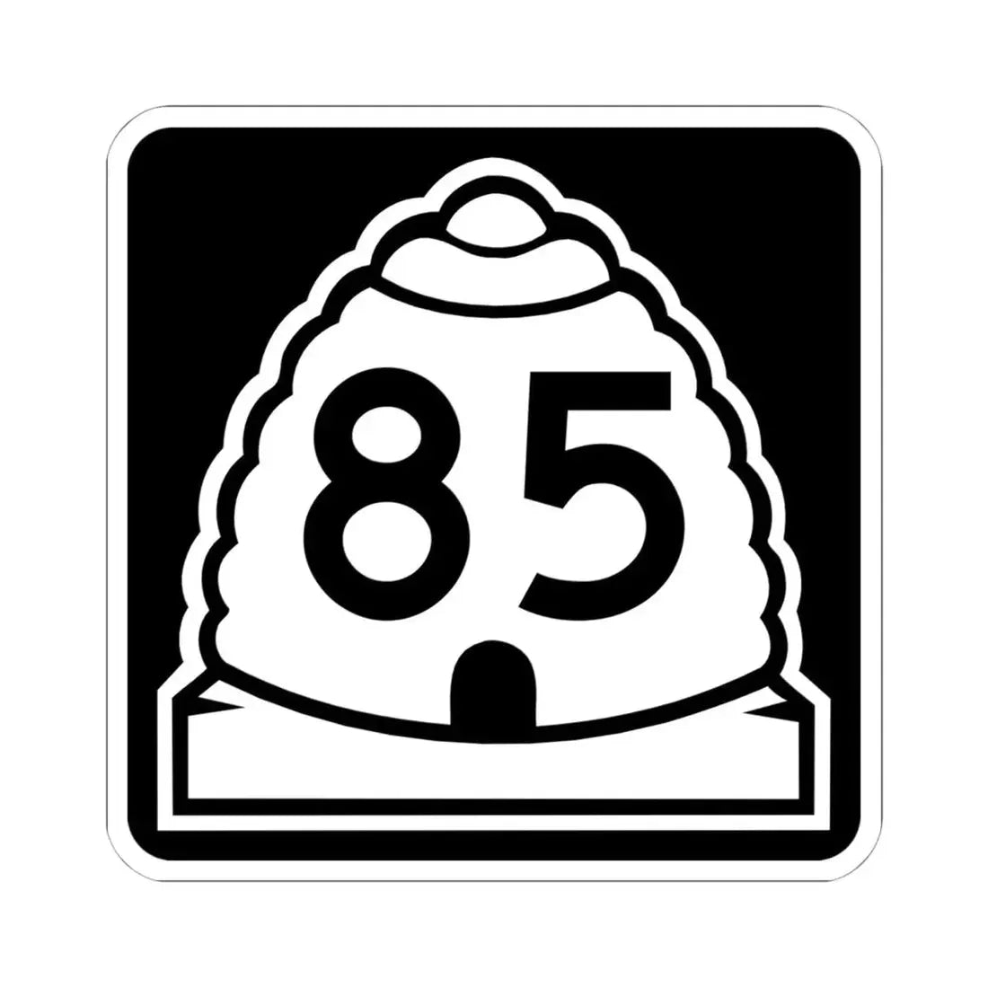 Utah 85 (Utah) (Road Sign) STICKER Vinyl Kiss-Cut Decal 6 Inch White - The Sticker Space