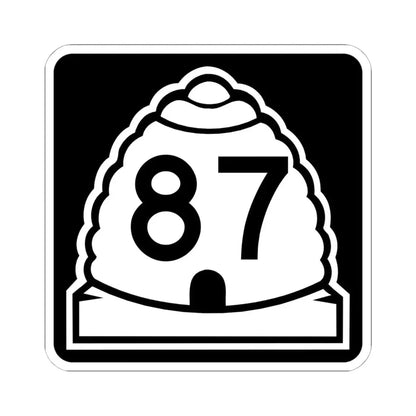Utah 87 (Utah) (Road Sign) STICKER Vinyl Kiss-Cut Decal 6 Inch White - The Sticker Space