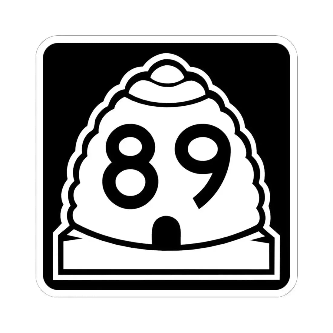 Utah 89 (Utah) (Road Sign) STICKER Vinyl Kiss-Cut Decal 6 Inch White - The Sticker Space