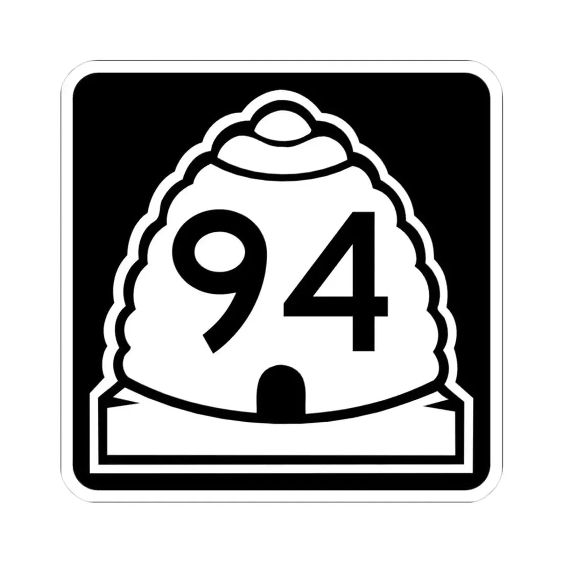 Utah 94 (Utah) (Road Sign) STICKER Vinyl Kiss-Cut Decal 3 Inch White - The Sticker Space