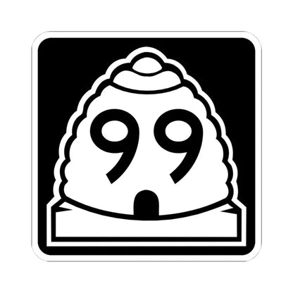 Utah 99 (Utah) (Road Sign) STICKER Vinyl Kiss-Cut Decal 4 Inch White - The Sticker Space