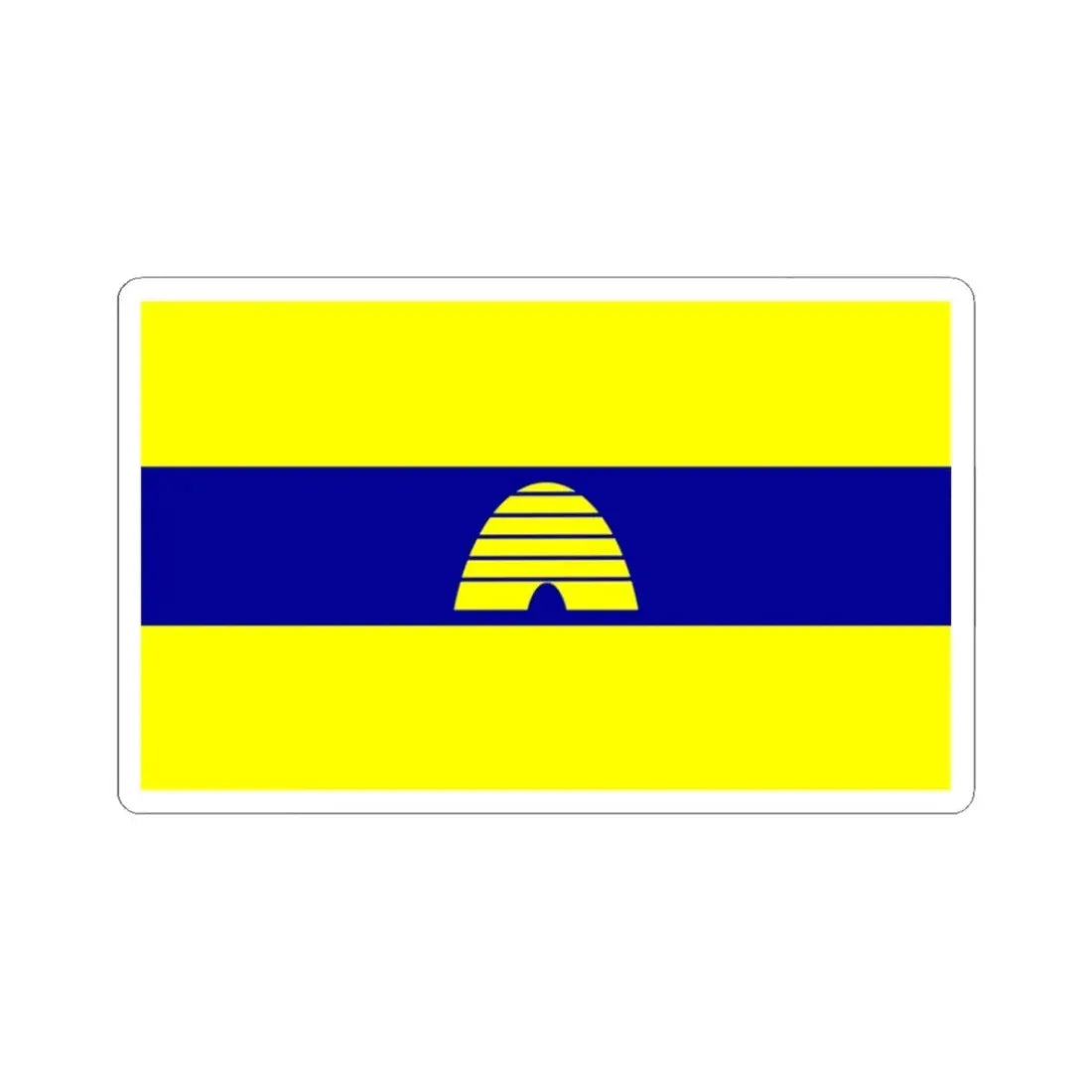 Utah Proposed Flag Design Number 15 (United States) STICKER Vinyl Kiss-Cut Decal 3 Inch White - The Sticker Space