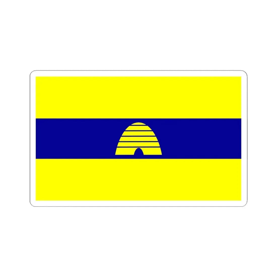 Utah Proposed Flag Design Number 15 (United States) STICKER Vinyl Kiss-Cut Decal 4 Inch White - The Sticker Space