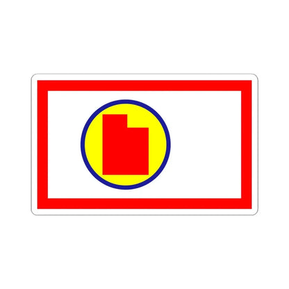 Utah Proposed Flag Design Number 3 (United States) STICKER Vinyl Kiss-Cut Decal 4 Inch White - The Sticker Space