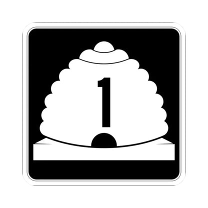 Utah SR 1 (Utah) (Road Sign) STICKER Vinyl Kiss-Cut Decal 2 Inch White - The Sticker Space