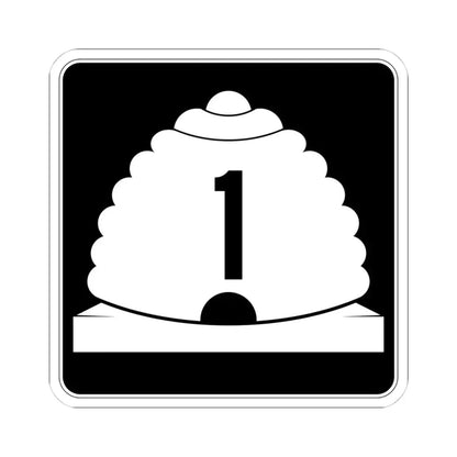 Utah SR 1 (Utah) (Road Sign) STICKER Vinyl Kiss-Cut Decal 4 Inch White - The Sticker Space