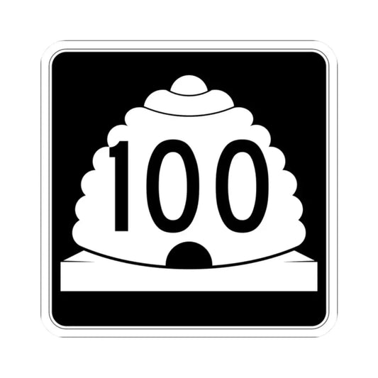 Utah SR 100 (Utah) (Road Sign) STICKER Vinyl Kiss-Cut Decal 2 Inch White - The Sticker Space