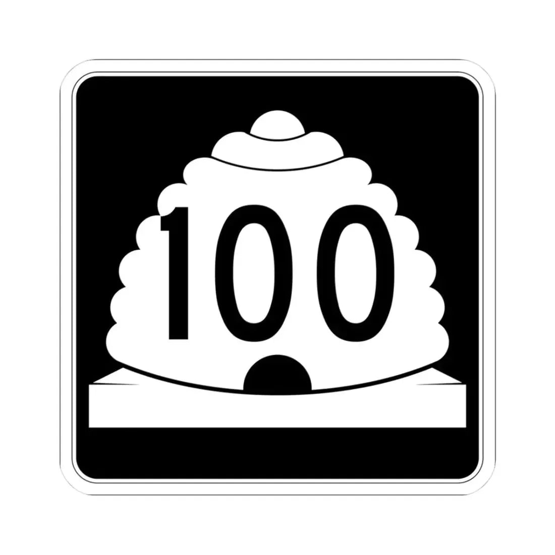 Utah SR 100 (Utah) (Road Sign) STICKER Vinyl Kiss-Cut Decal 3 Inch White - The Sticker Space