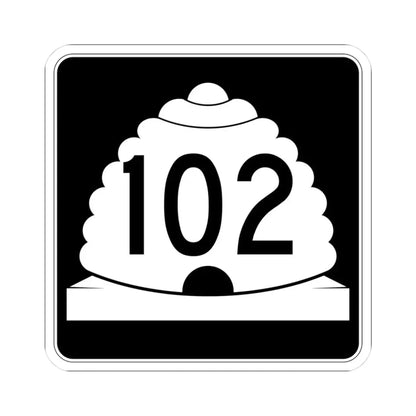 Utah SR 102 (Utah) (Road Sign) STICKER Vinyl Kiss-Cut Decal 3 Inch White - The Sticker Space