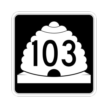 Utah SR 103 (Utah) (Road Sign) STICKER Vinyl Kiss-Cut Decal 6 Inch White - The Sticker Space