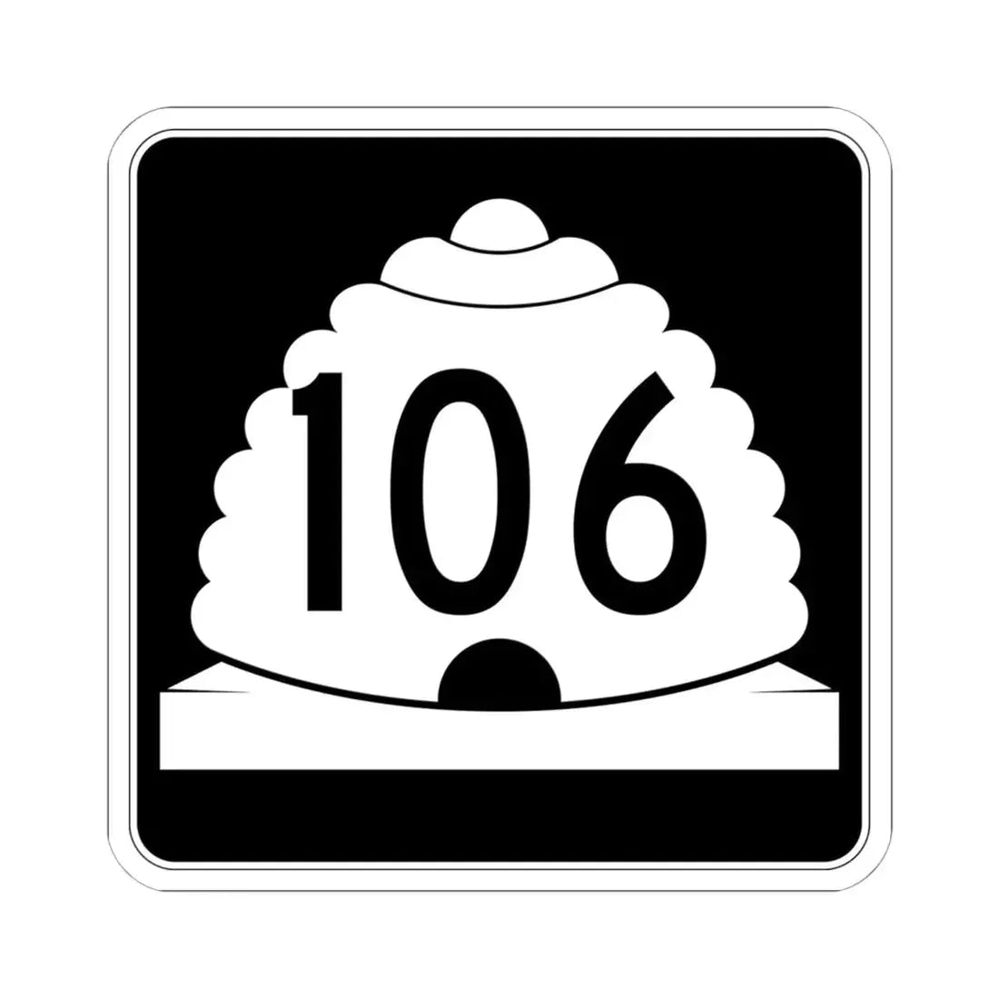 Utah SR 106 (Utah) (Road Sign) STICKER Vinyl Kiss-Cut Decal 6 Inch White - The Sticker Space