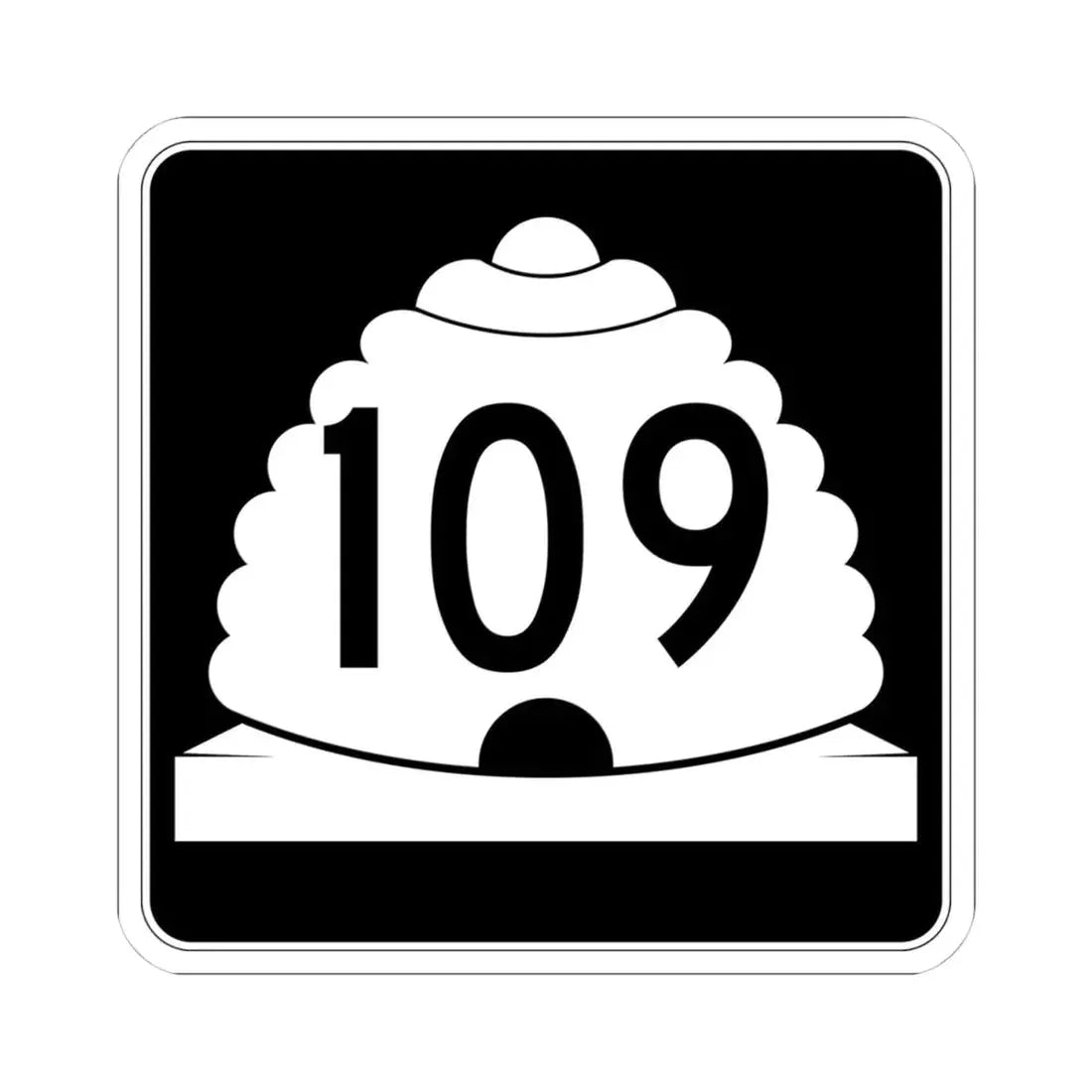 Utah SR 109 (Utah) (Road Sign) STICKER Vinyl Kiss-Cut Decal 4 Inch White - The Sticker Space