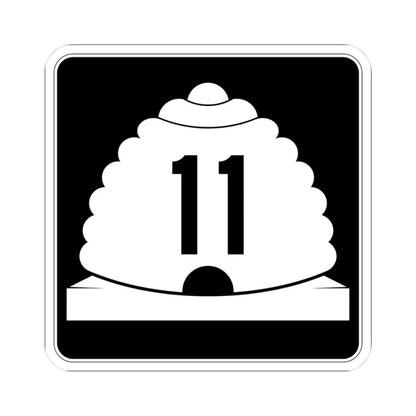 Utah SR 11 (Utah) (Road Sign) STICKER Vinyl Kiss-Cut Decal 3 Inch White - The Sticker Space
